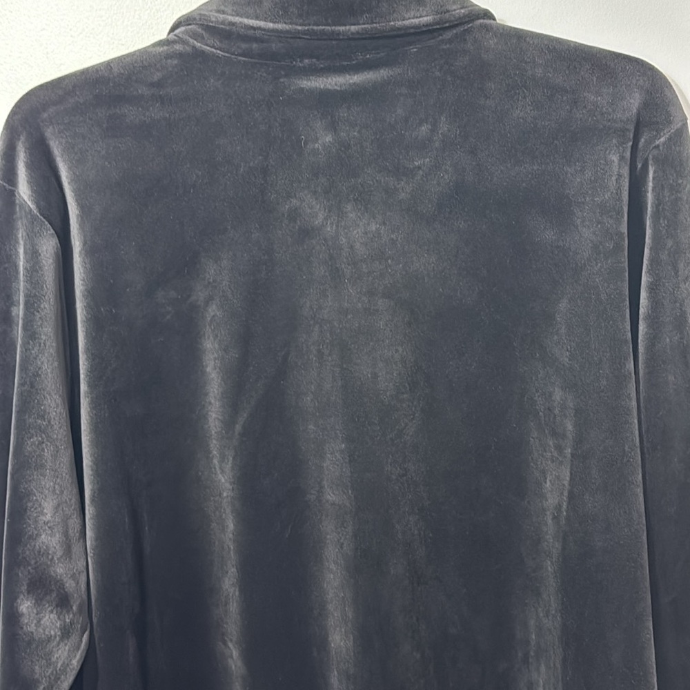 Calvin Klein Black Velour Button Front Shirts in Size 1X & 2x - Picture 7 of 12